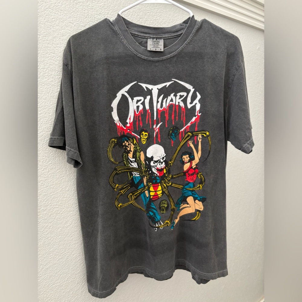 Obituary t-shirt, men’s size L